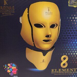 Predire 8 Element LED gold face and neck mask